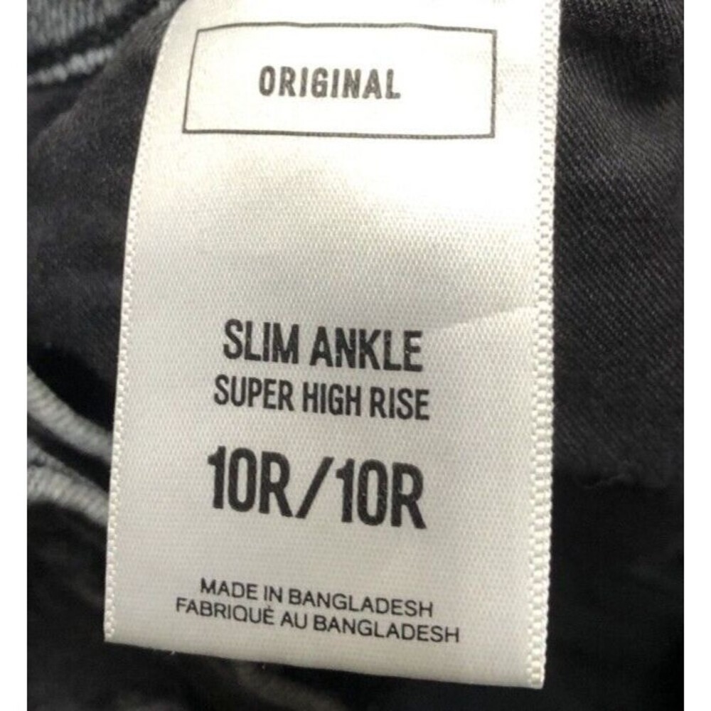Express Women’s Jeans 10R Slim Ankle Super High Rise Black Gray Wash - Picture 9 of 14